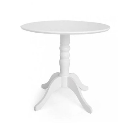 Aluguel Mesa de Madeira Redonda 0,60cm Retro Branca