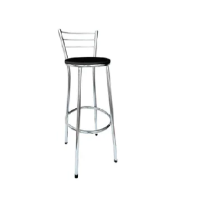 Aluguel Banqueta Bistrô Cromada – Assento Preto