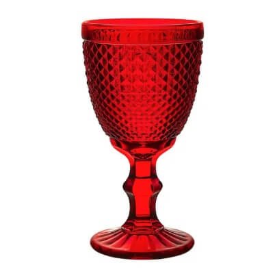 Aluguel Taça Bico de Jaca Vermelho  - Aluguel Taça Colorida