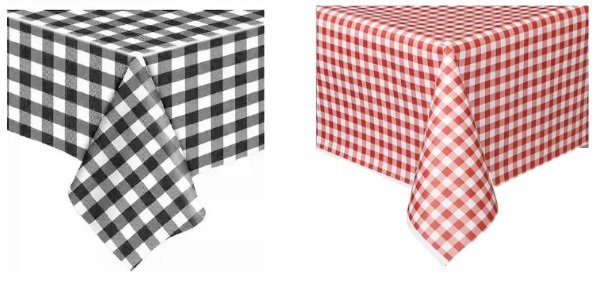 Aluguel de Toalha Xadrez 0,70cm x 0,70cm - Branca e Preta Ou Branca e Vermelha