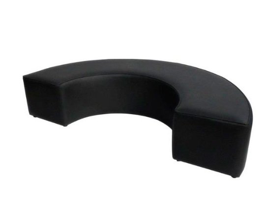Aluguel Puff Meia Lua Preto