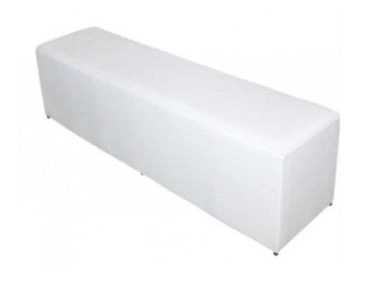 Aluguel Puff Retangular 1.20m – Cor Branca