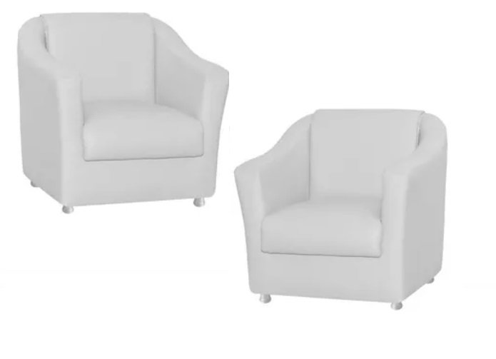 Aluguel 2 Poltronas Cor Branca - Estilo Sofá