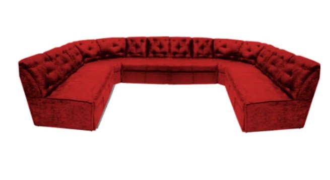 Aluguel de Sofá de Canto Modular King 12 Lugares Suede Vermelho