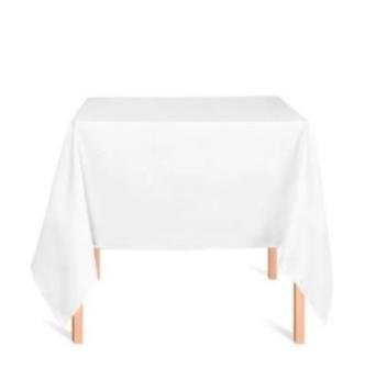 Aluguel de Toalha Quadrada Oxford Branca 1,40m x 1,40m (Mesa de 4 Lugares)
