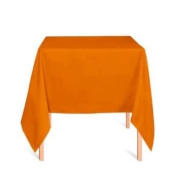 Aluguel de Toalha Quadrada Oxford Laranja 1,40m x 1,40m (Mesa de 4 Lugares)