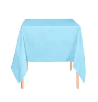 Aluguel de Toalha Quadrada Oxford Azul Bebe 1,40m x 1,40m (Mesa de 4 Lugares)