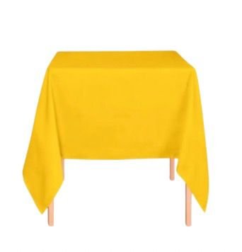 Aluguel de Toalha Quadrada Oxford Amarela 1,40m x 1,40m (Mesa de 4 Lugares)