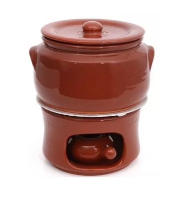 Aluguel Caçarola Barro Nº 6 GG 11 Litros + Rechaud + Fogareiro + Difusor - Feijoada/Caldos