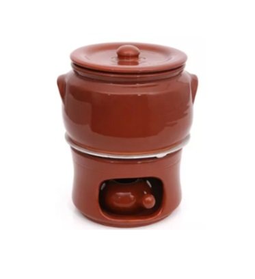 Aluguel Caçarola Barro N°  M 6 Litros + Rechaud + Fogareiro + Difusor - Feijoada/Caldos