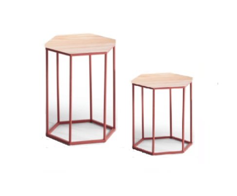Aluguel Kit De 2 Mesas Decoração De Festas - Madeira Pinus