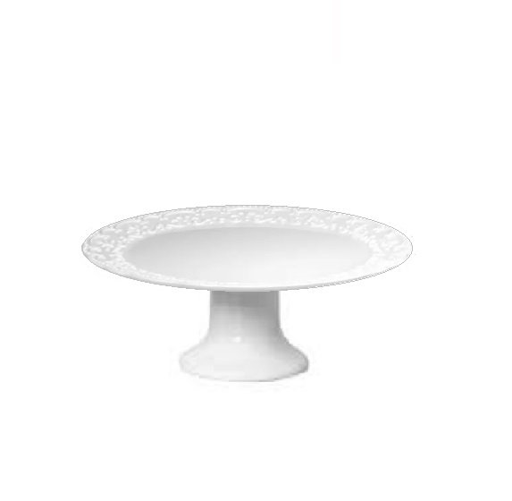 Aluguel Suporte Bolo Redondo G Estilo Bordado - Porcelana