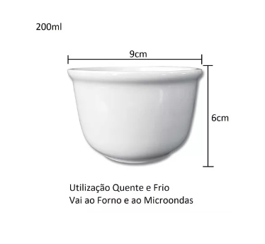 Aluguel de Bowls Cumbuca Pote Porcelana Bowl Tigela Hotel Caldo - 200ml