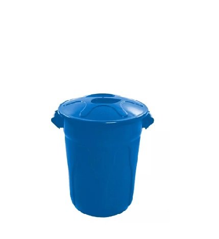 Aluguel de Balde Plástico Com Tampa 60 L Azul - Lixeira