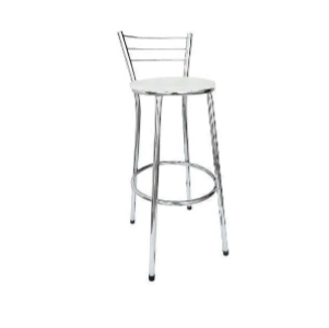 Aluguel Banqueta Bistrô Cromada – Assento Branco