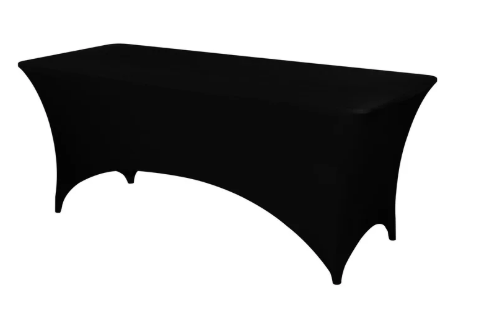 Aluguel Capa para Mesa Retangular 175c2x60x75cm -Preto