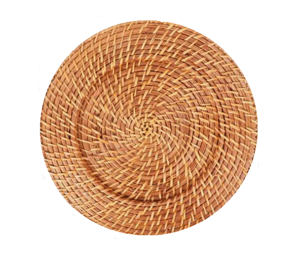Aluguel de Sousplat Rattan 33cm Claro