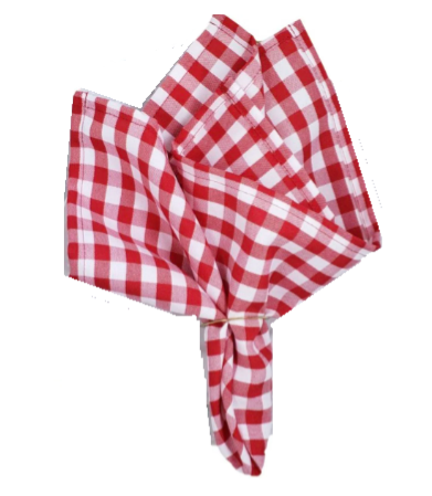 Aluguel de Guardanapo Xadrez Vermelho e Branco